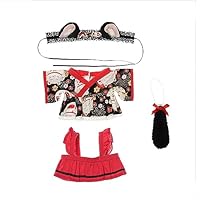 Amazon.co.jp: 20cm ぬいぐるみ 服 猫耳メイド服 ヘッドバンド+