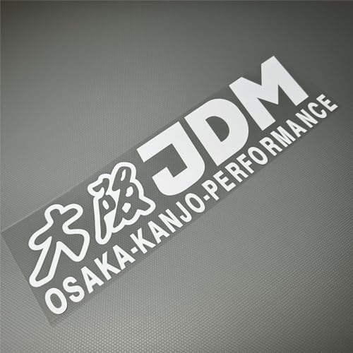 Image of Car Styling Vinyl Sticker for JDM Osaka Performance Decal Auto Front Rear Windshield Window Applique (White, 80cmx20cm)