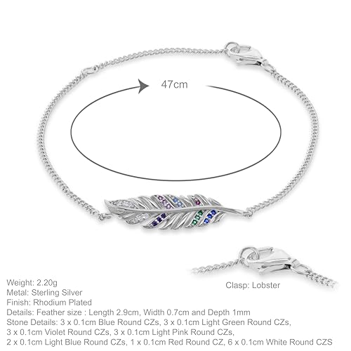 Collar de plata de ley multicolor con circonitas el regalo ideal de mujer 4