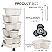 Hourleey Strawberry Planter, Stackable Gaden Tower for Flowers, Vegetables, Grow Your Own Herb Garden Vertical Oasis of Vegetables and Succulents (2 Pack 5 Tier)