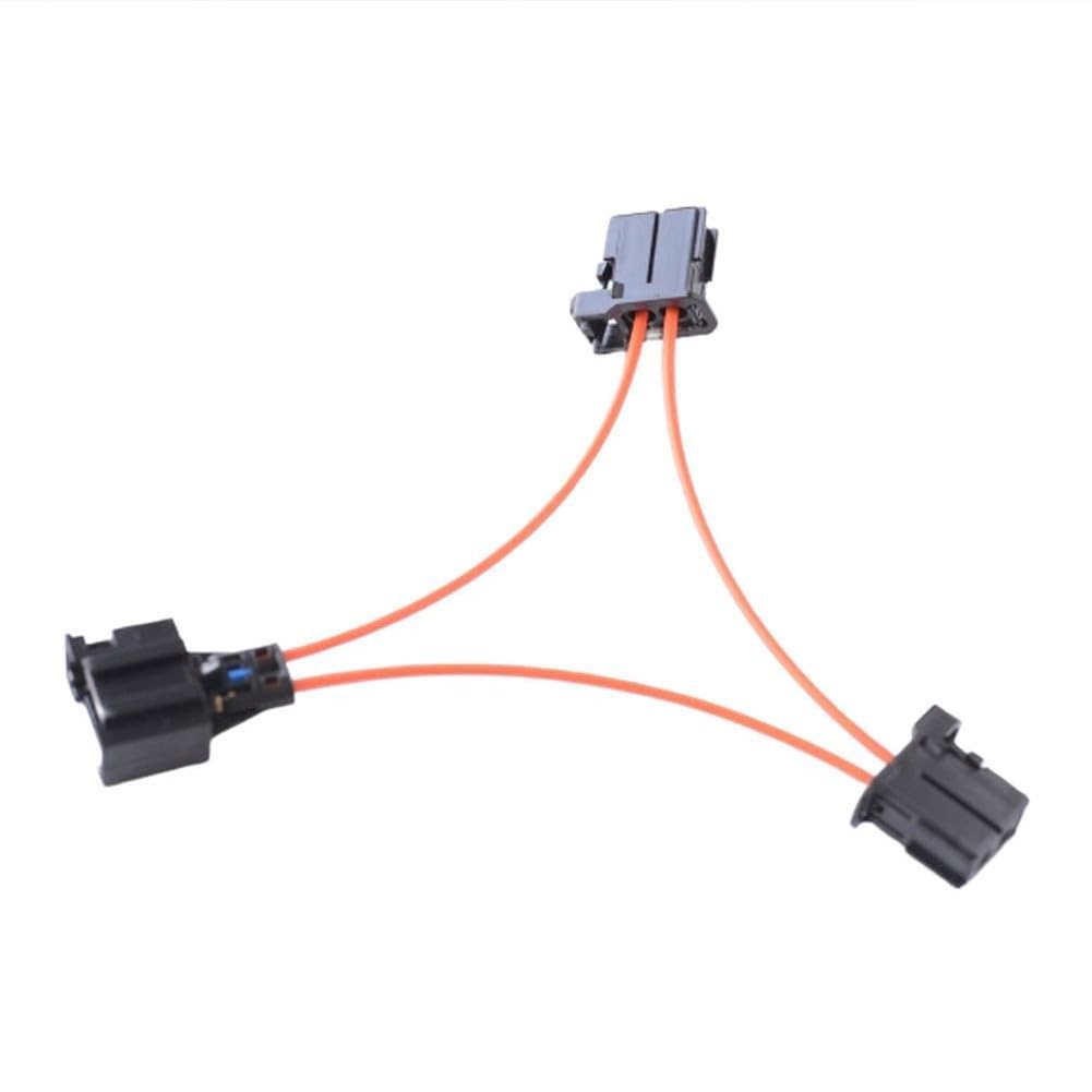 Adaptador de cable de fibra óptica para BMW, Mercedes-Benz y para coches alemanes Skoda, bucle macho a hembra, material ABS, negro, instalación en coche