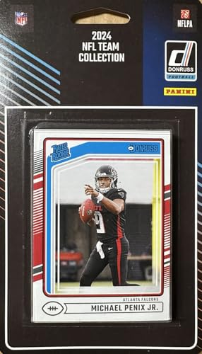 Atlanta Falcons 2024 Donruss Factory Sealed Team Set with Kirk Cousins, Kyle Pitts Plus Rated Rookie Cards of Michael Penix Jr, Jase McClellan and Casey Washington