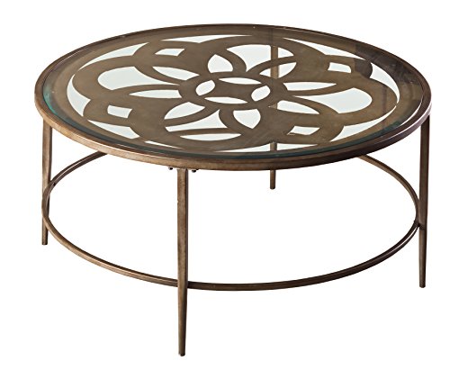 Hillsdale Furniture Marsala Coffee Table, 36", Gray Finish with Rubbed Brown Accents