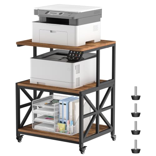 Image of GreenForest Large Printer Stand with Wheels, 23.6 inchx18.9 inch Printer Table
