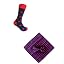 Navy/Two Red Heartsocks & Bowtie and Pocket Square Set