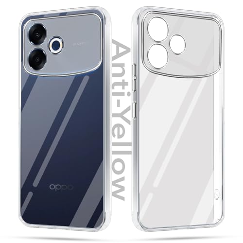Image of Jkobi Lifetime Anti-Yellow Clear Back Cover Case for Oppo F33 Pro 5G (Sleek Hard Crystal | Shockproof and Camera Protection)