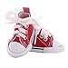 Aeromdale Puppenschuhe aus Segeltuch, einfarbig, 5 cm, für 36,7 cm große Puppe, 1/6 Puppe, Spielzeug, Geschenk, Rot, 1 Paar