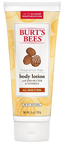 Burt's Bees Fragrance Free Shea Butter and Vitamin E Body Lotion, 6 Ounces