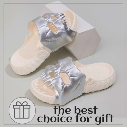 Tapatuli Skull Slide Sandals for Men and Women, Comfortable Footbed Sandals for Beach, Pool, Spa, Shower, Open Toe Slippers3
