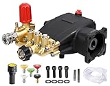 YAMATIC Pressure Washer Pump Horizontal 3/4" Shaft Max 3400 PSI 2.7 GPM Axial Cam Replacement Pump for Power Washers Compatible with Simpson 90029, 90028, Honda GC190,Dewalt dxpw3425 and etc