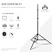 NEEWER Photography Light Stand, 7 Feet / 210cm Aluminum Alloy Photo Studio Tripod Stands for Video, Portrait and Photography Lighting, Reflectors, Soft Boxes, Umbrellas, Backgrounds (2 Pieces)