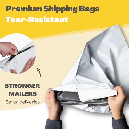 EMBALLAX - 30 Versandtaschen MIT TASCHE FÜR VERSANDETIKETT - 3 Größen S/M/L - WIDERSTANDSFÄHIG/WASSERDICHT - Versandtüten für Kleidung - Warensendung Umschlag für Kartons - Versandbeutel - Danke