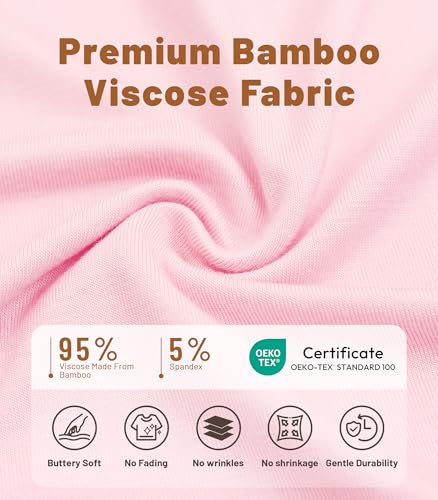 Image of NACHILA Women's Pajamas-Viscose made from Bamboo, V Neck Pjs Top with Capri Pants Pajama Set Sleeveless Sleepwear