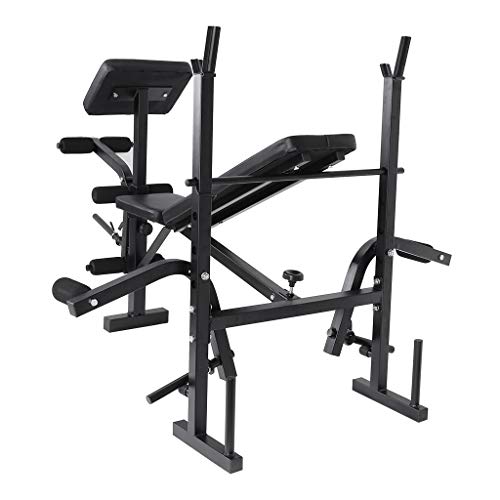 Weight Benches Adjustable Ab Bench Rack Set Fitness Dumbbell Workout Bench Standard Weight Training Benches (Black)