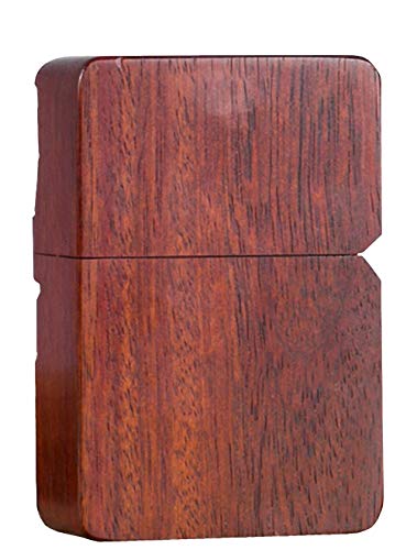 Natural Huanghuali Rosewood Carving Lighter Outer Casing For Zippo Module (Dragon &Phoenix Play Ball) #TOP1