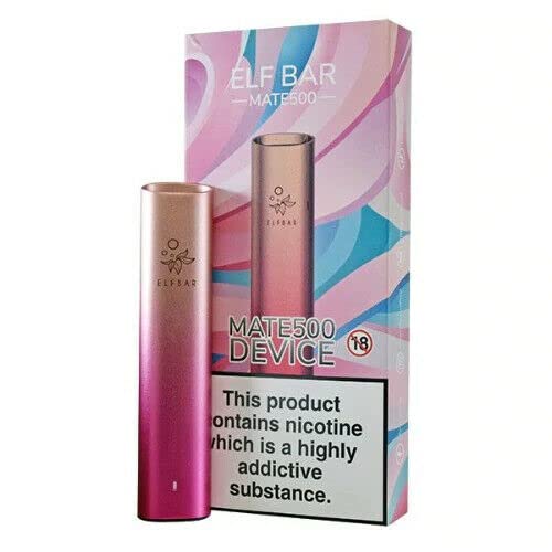 Elf Bar Mate500 Battery No Nicotine Rechargeable Device (Aurora Pink)