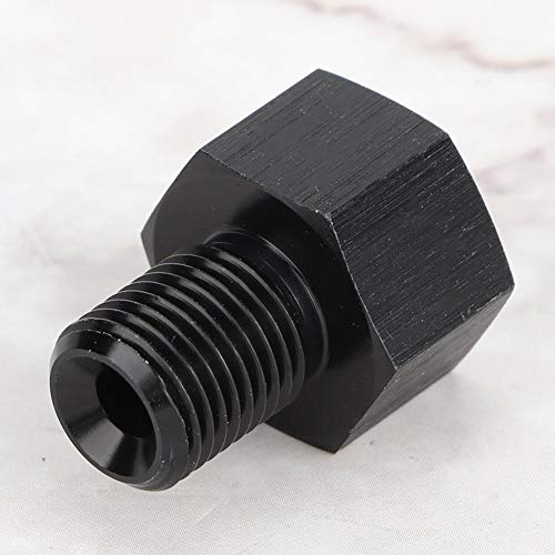 1/8in NPT Female zu M10x1.0 Male Reducer Adapter für Öldruckmessgerät Schwarz