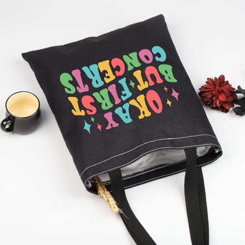 Bolso bandolera para conciertos JXGZSO 'Okay But First Concerts', bolso tote para amantes de la música, regalo para cantantes o profesores de música miniatura 7