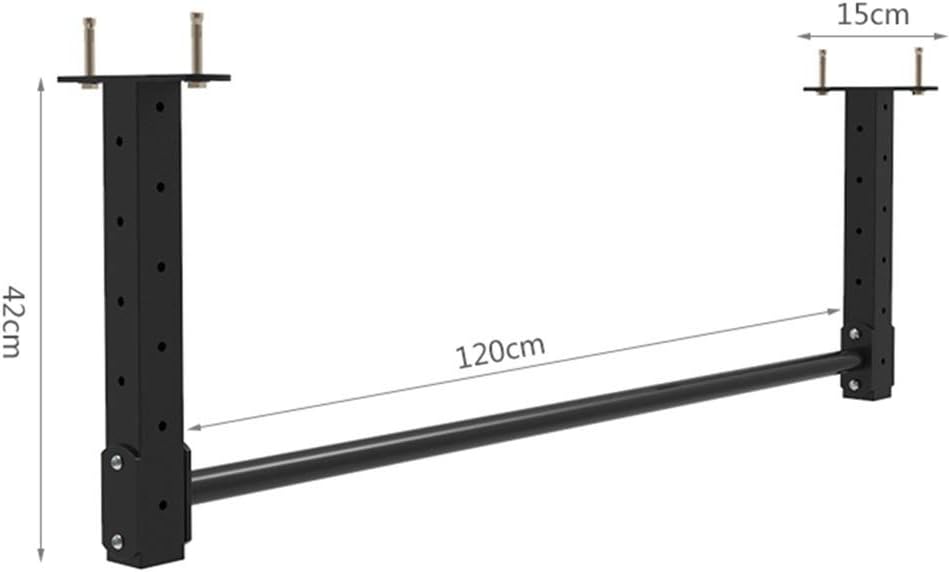 Hua Steel Wall-Mounted Horizontal Bar Safety Fitness, Household Height Adjustable Multi-Purpose Strength Training Equipment, 2 Sizes (Size : 120x42x15cm)