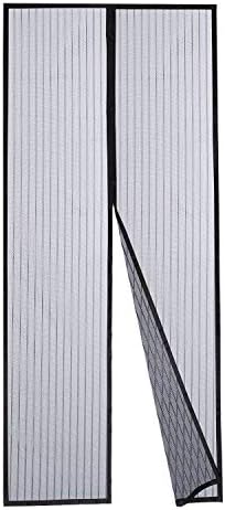 DOOREASY Magnetic Screen Optional Sizes Screen Door, Full Frame Loop Sewn Polyester Mesh, Add-on Magnets and Weight Bars, No Slightest Gap (Fits Doors Up To 28"x79")