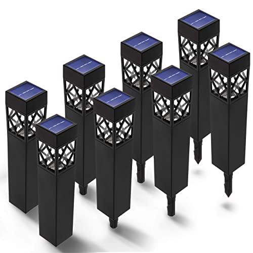 Home Zone Security 8 Pack Solar Outdoor Pathway Led Lights, Charging By Sunlight, Sensor Trigger Light At Night, No Wiring Require, Mount Anywhere For Walkway Yard Backyard Lawn Landscape Decorative #TOP26