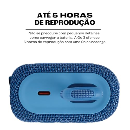 JBL, Caixa de Som Bluetooth, Go 3, Ultraportátil - Azul