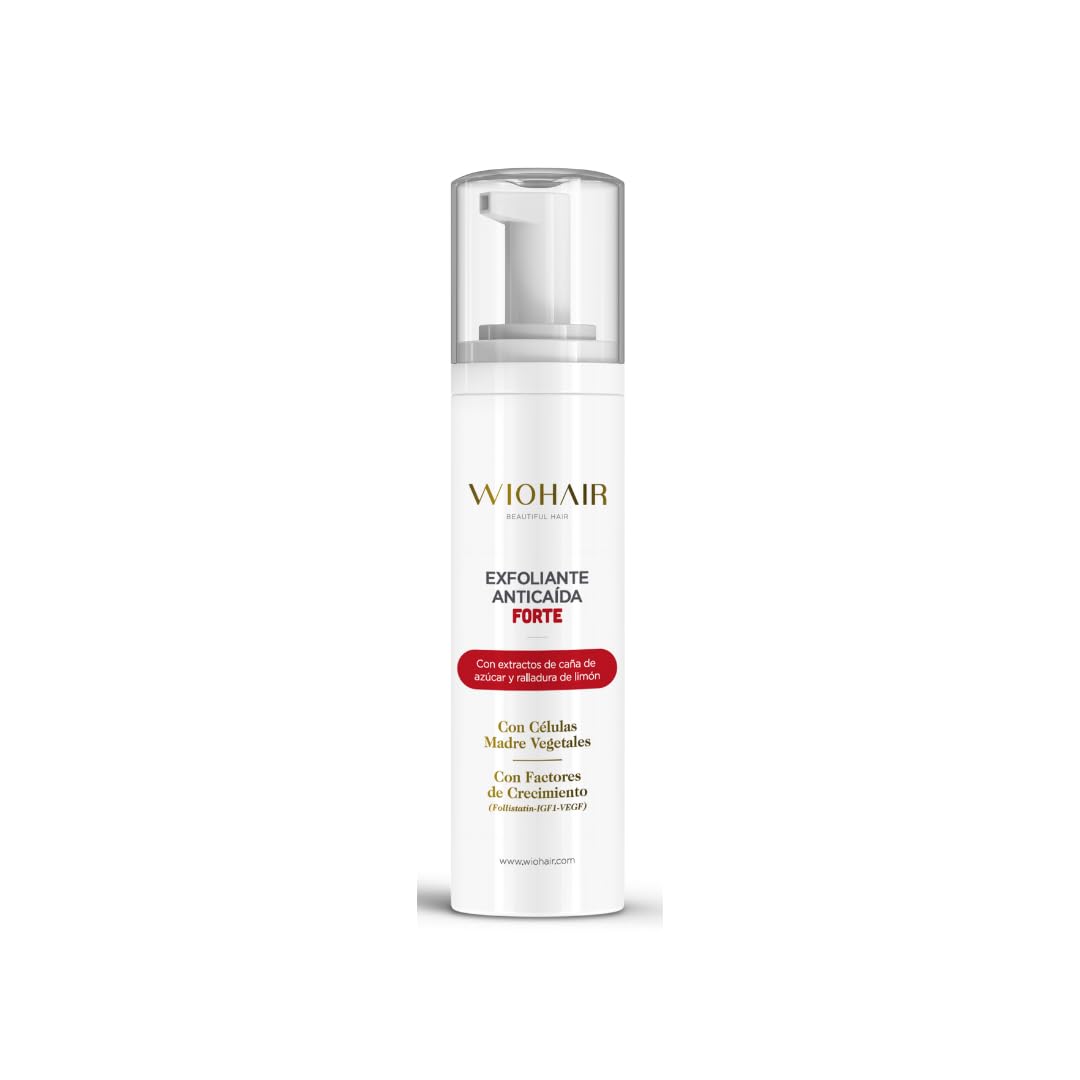 Wiohair Exfoliante Anticaída Capilar | Frena la caída y elimina la grasa | Peeling Cabello Detox | Aumenta fuerza, volumen, brillo y vitalidad | Mujeres y Hombres