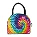 Rainbow Tie Dye Sac à déjeuner isotherme Bleu Rouge Jaune Sac à déjeuner Sac à déjeuner Refroidisseur Thermique Snacks Organisateur pour Bureau Travail Pique-nique Randonnée Plage Pêche