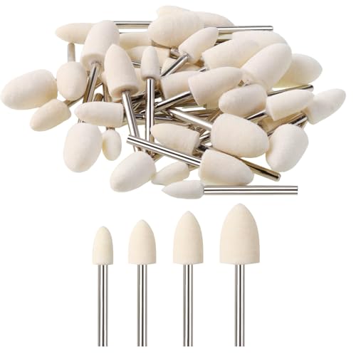loghohu Lot de 40 embouts de polissage en forme de cône pour outil rotatif Dremel (6 mm/8 mm/10 mm/12 mm)