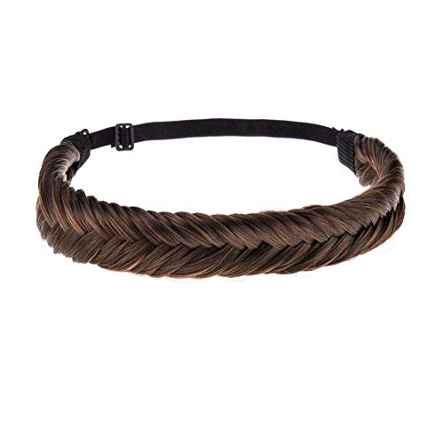 Fishtail Hair Brai 9 Strands Synthetic Hair Braid Headband Classic Thick Braided Elastic