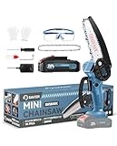 Saker Mini Chainsaw|6 Inch Chainsaws[2025 Upgraded]|Mini Cordless Electric Chain Saw|Small Handheld Portable Chain Saws Battery Powered Saw for Tree Trimmer and Garden,Christmas Gifts