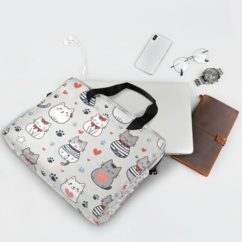 Bolso para laptop con diseño de gatitos y corazones miniatura 7