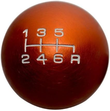 VMS RACING 10x1.25mm Thread 6 Speed JDM Round Ball Shift Knob in Orange Billet Aluminum for Nissan 350Z Fairlady Z 03 04 05 06 07 08 2003 2004 2005 2006 2007 2008