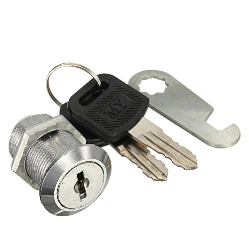 Desk Dead Bolt Cam Lock for Drawers Mailbox Cabinet Cupboards Panel w/ 2 Keys 30MM
