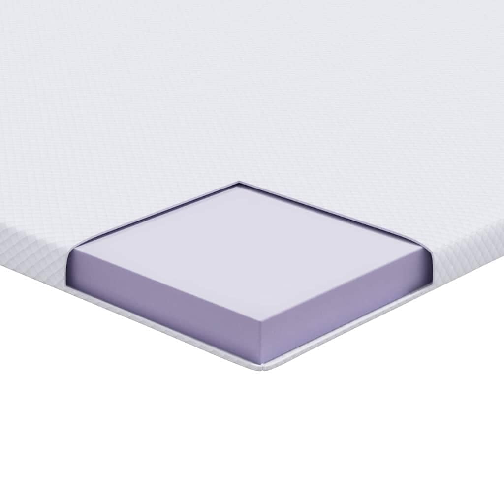 Cubrecolchón de espuma de memoria blanca 80 x 200 cm, tejido jacquard de lujo, confort cama suave, soporte de alta densidad para noches frescas