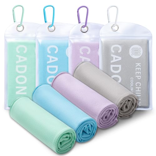 Image of 4 Pack Cooling Towel (40 inchx12 inch), Soft Breathable Chilly Towel, IceTowel, Microfiber Towels for Yoga, Sport, Running, Workout,Gym, Camping, Fitness, Workout & More Activities(Multicolor)