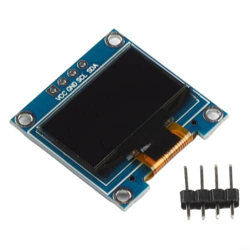 0 96inch For OLED Display Module for Arduino Projects with Animation Functionality and 128x64 Resolution for Engaging Displays (White)