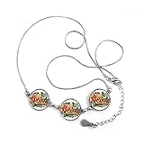 Material: Metall DIYthinker Teotihuacán sintagma Mexiko Graffiti Runde Form Anhänger Halskette Schmuck mit Kette Dekoration Geschenk