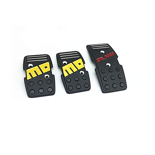 3Pcs Nero Corsa antisdrucciolevole del metallo manuale del freno dell'automobile frizione Accelerate Pedali Copripedali Auto Universali