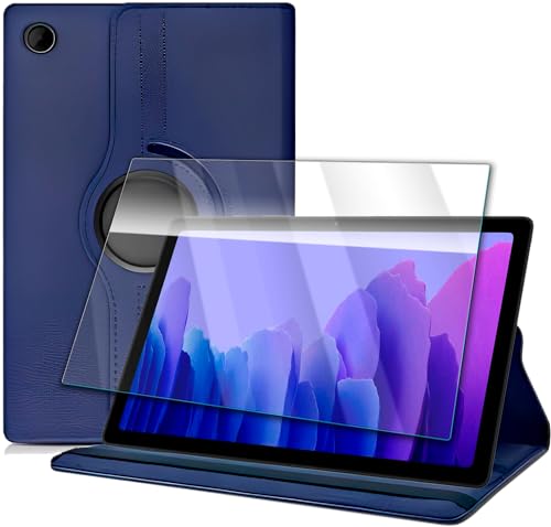 KIT Capa Giratória Azul + Película De Vidro compatível com Galaxy tab A7 (T500 / T505) (Tela 10.4