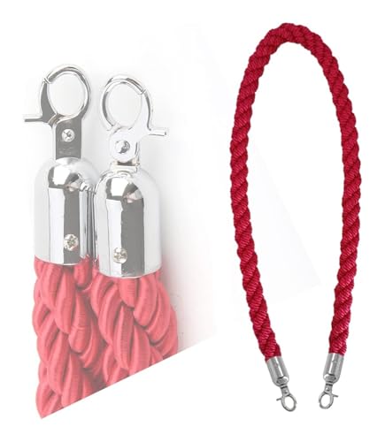 Corde de barrière argentée 38mm pour le contrôle des foules