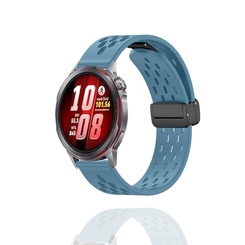 [MELEJIA] For HUAWEI Watch GT Runner 2 / GT 6 Pro/GT 6 / GT5 Pro/GT 5 / 4 46mm �����x���g �o���h �}�O�l�b�g�N���X�v 22mm quickfit �o���h �V���R���� �����o���h