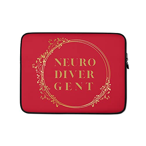 Housse ordinateur 13 in néoprène blanc Neurodivergent anti-rayures
