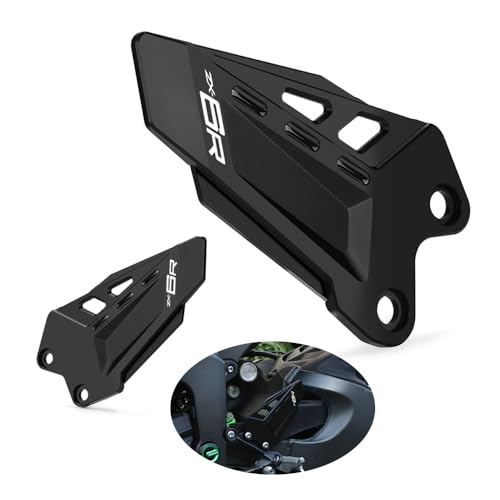 Mokiton Motorcycle Foot Peg Footrest Protector Compatible With K.awasaki Ninja ZX6R 2025 2024 2023 2022 2021 2020 2019 | Rear Heel Plates Guard ZX-6R ZX636 Ninja636 Accessories (Black)