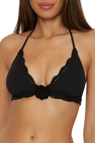 BECCA Womens Colette Banded Bikini Top, Adjustable, Tie Back, Swimwear Separates for Women