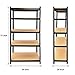 Shelving Rack Storage Shelves Garage Shelving Metal Shelves for Storage Garage Utility Rack 5-Tier Adjustable Shelves Heavy Duty Kitchen Shelf, Display Stand for Books, DIY Tools Shelf 875KG Capacity