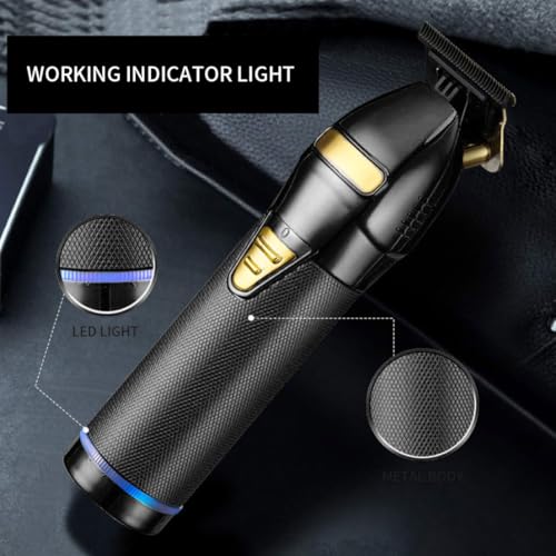 Cortapelos recargable USB con recortador de barba eléctrico para peluqueros 2