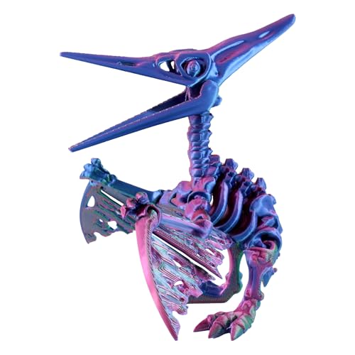 PowerTRC 3D Printed Skeleton Pteranodon – Prehistoric Collectible Articulating Dinosaur 3D Figurine Desk Decoration for Teens and Adults, Made in USA