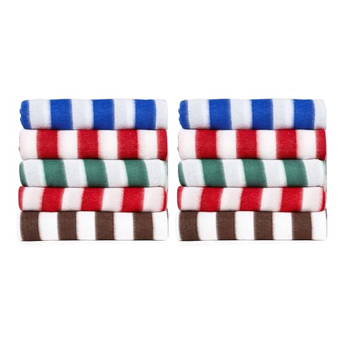 Image of CHANDRAVATI Stylish Polar Fleece Single Bed AC Fleece Wool Blanket - 58x88 Inch || Skin Friendly || (30, Stripe)