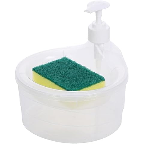 Double Layer Soap Dispenser with Sponge Holder Cover